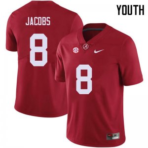NCAA Youth Alabama Crimson Tide #8 Josh Jacobs Stitched College 2018 Nike Authentic Red Football Jersey HP17D23IU